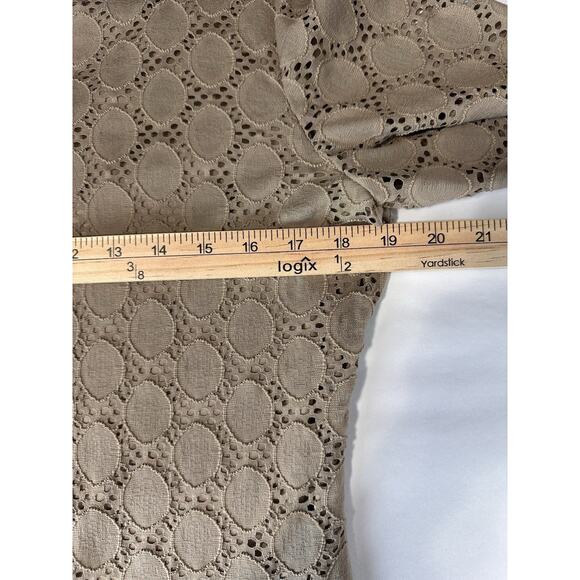 Ronni Nicole Women's Tan Lace Overlay Dress Size 12 Classic Dressy - Picture 13 of 16